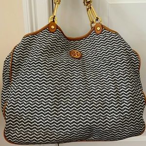 Tory Burch Chevron Tote Bag, no dust bag included.